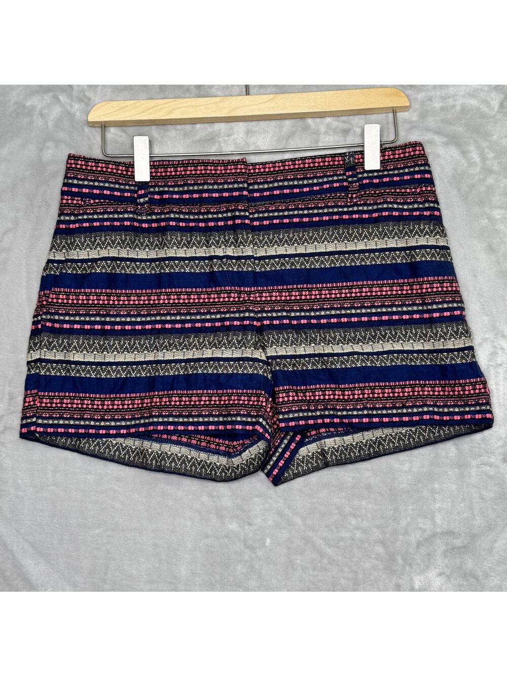 Ann Taylor Loft Shorts Womens 2P Blue Pink Riviera Short Petites Cotton Pockets